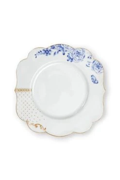 Royal White Breakfast Plate Golden Dots 23,5 Cm