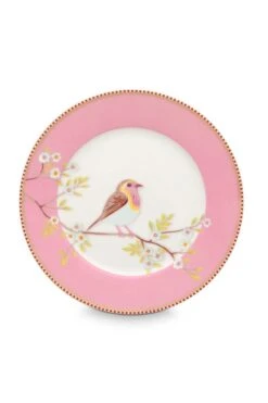 Floral Breakfast Plate Early Bird Pink 21 Cm
