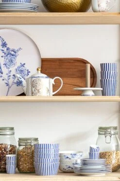 Royal Stripes Breakfast Plate Blue 21 Cm -Home Comprehensive-PIP Studio 020 4 7