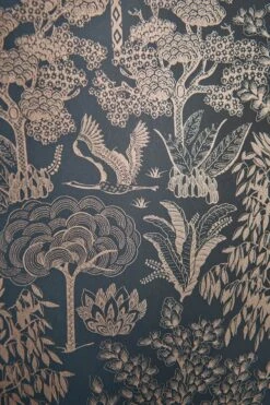 Pip Studio Origami Tree Non-Woven Wallpaper Dark Blue/Rosegold -Home Comprehensive-PIP Studio 333114 origami darkblue rosegold 05 hr lr 2