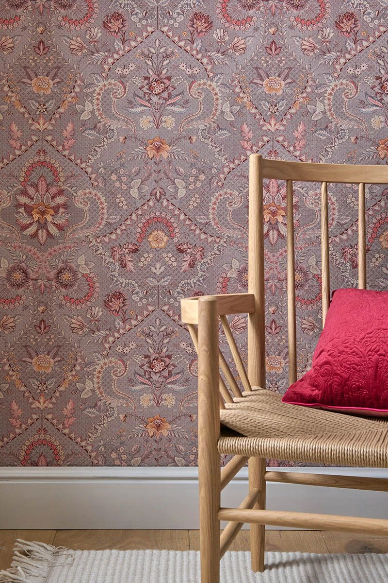 Pip Studio Saluti Vinyl Wallpaper Mauve 1 Pip Studio Saluti Vinyl Wallpaper Mauve