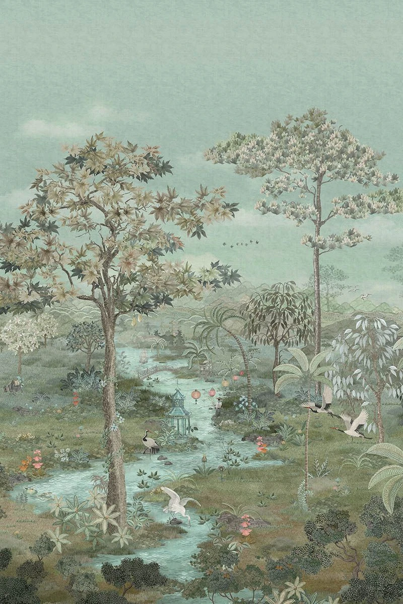 Pip Studio Pip Paradise Wallpower Green 2 Pip Studio Pip Paradise Wallpower Green - Image 2