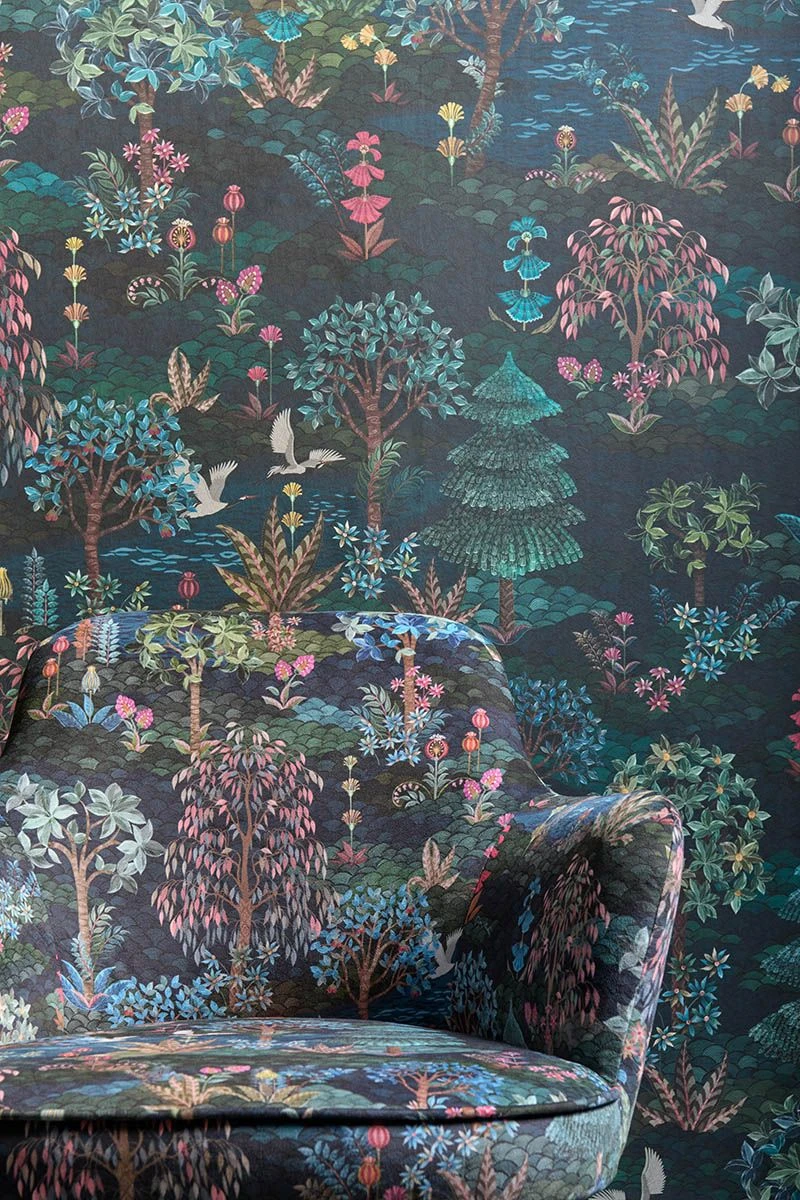 Pip Studio Pip Garden Infinito Wallpower Dark Blue 1 Pip Studio Pip Garden Infinito Wallpower Dark Blue