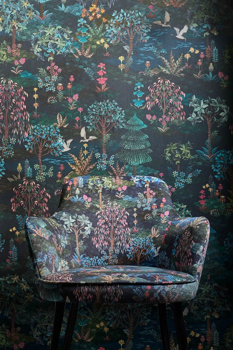 Pip Studio Pip Garden Infinito Wallpower Dark Blue 4 Pip Studio Pip Garden Infinito Wallpower Dark Blue - Image 4