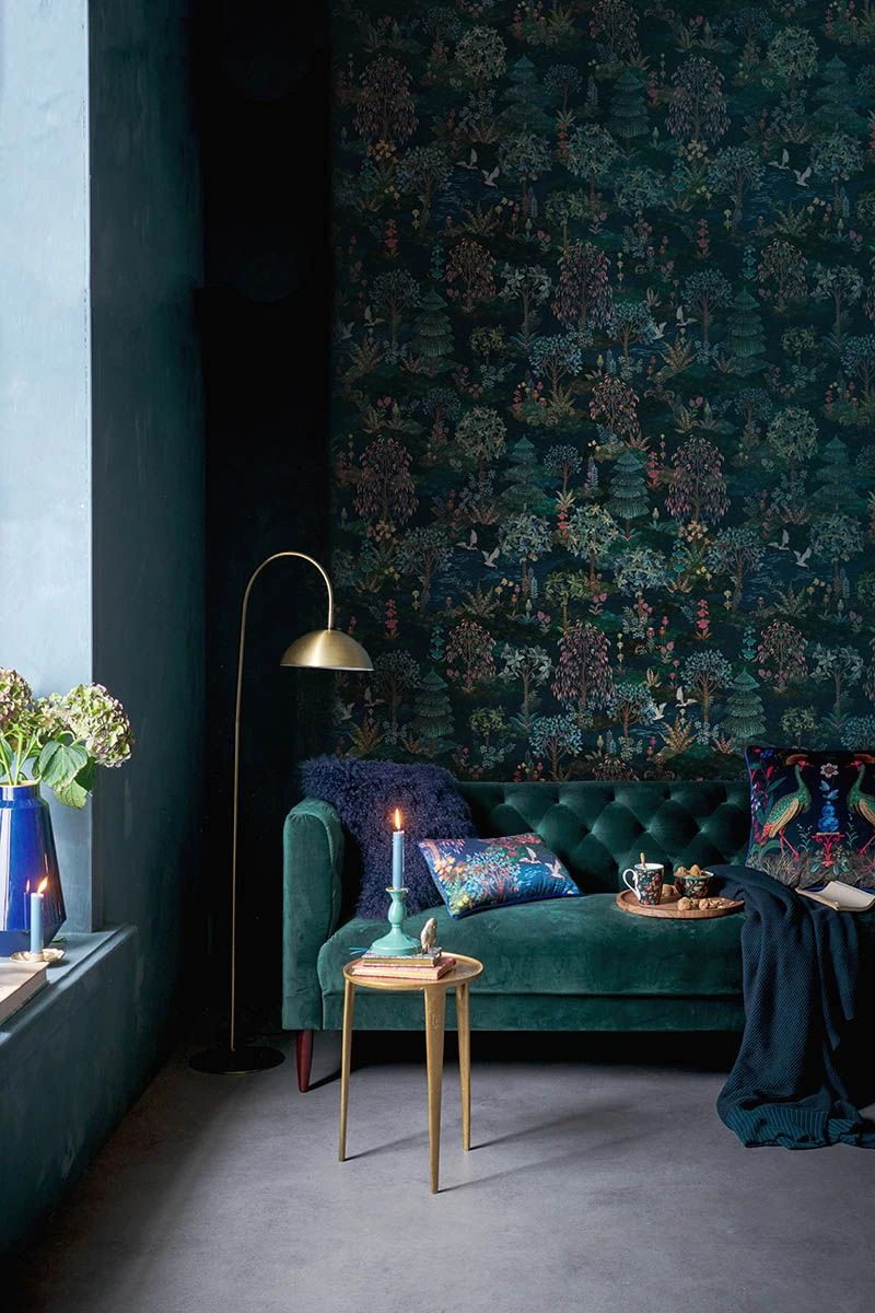 Pip Studio Pip Garden Infinito Wallpower Dark Blue 2 Pip Studio Pip Garden Infinito Wallpower Dark Blue - Image 2