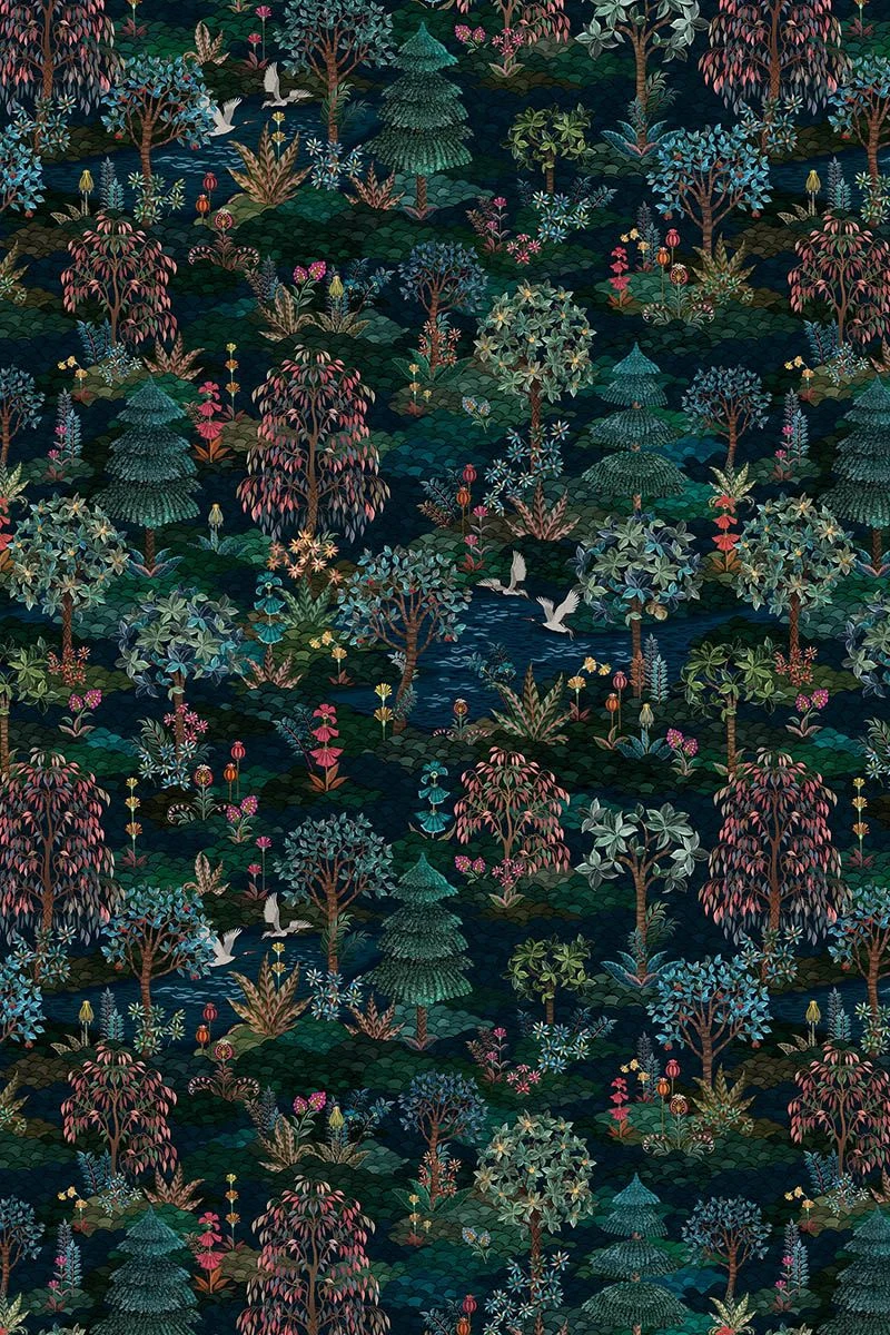 Pip Studio Pip Garden Infinito Wallpower Dark Blue 3 Pip Studio Pip Garden Infinito Wallpower Dark Blue - Image 3