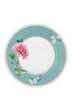 Blushing Birds Breakfast Plate Blue 21 Cm