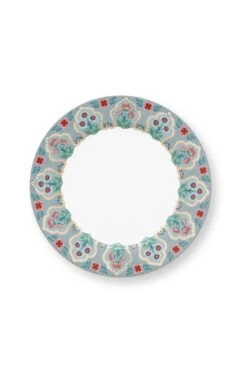 Flower Festival Breakfast Plate Light Blue 21 Cm