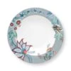 Flower Festival Deep Plate Light Blue 21.5 Cm