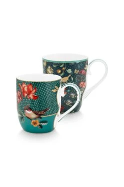 Winter Wonderland Set/2 Mugs Small Green