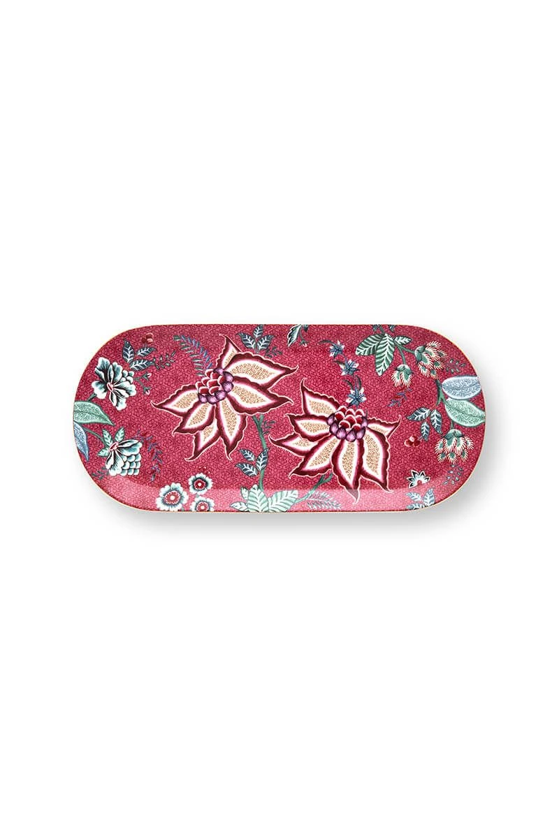 Flower Festival Cake Tray Rectangular Dark Pink 1 Flower Festival Cake Tray Rectangular Dark Pink