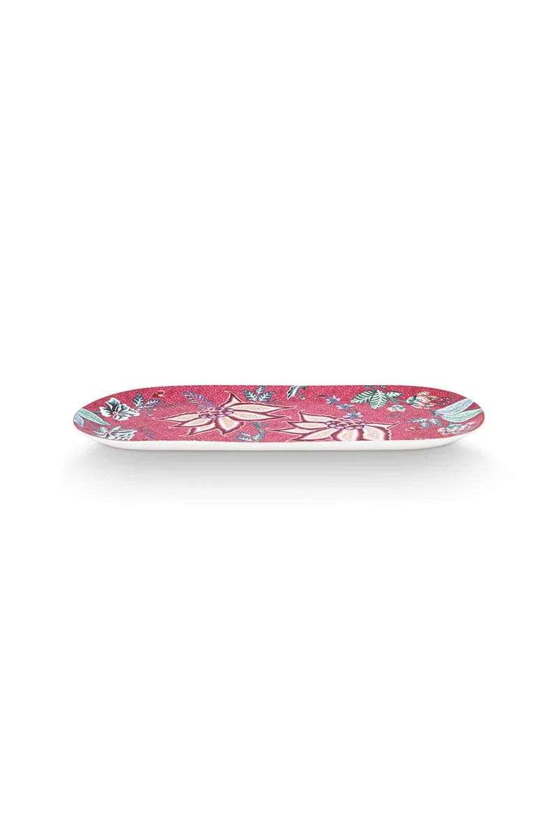Flower Festival Cake Tray Rectangular Dark Pink 3 Flower Festival Cake Tray Rectangular Dark Pink - Image 3