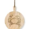 Wooden Tray Crab Round