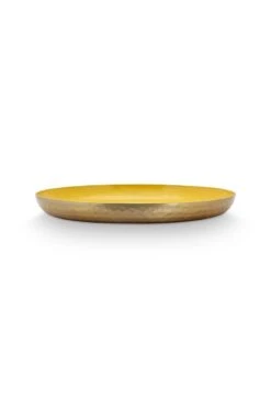 Tray Enamelled Yellow 30cm -Home Comprehensive-PIP Studio 51.075.042 02
