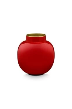 Round Mini Vase Red 10 Cm -Home Comprehensive-PIP Studio 51.102.027fs