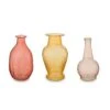 Set/3 Vases Glass Pink M