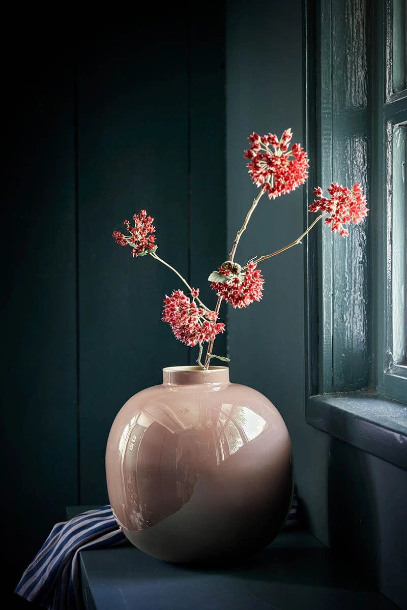 Metal Vase Brown 23cm 2 Metal Vase Brown 23cm - Image 2