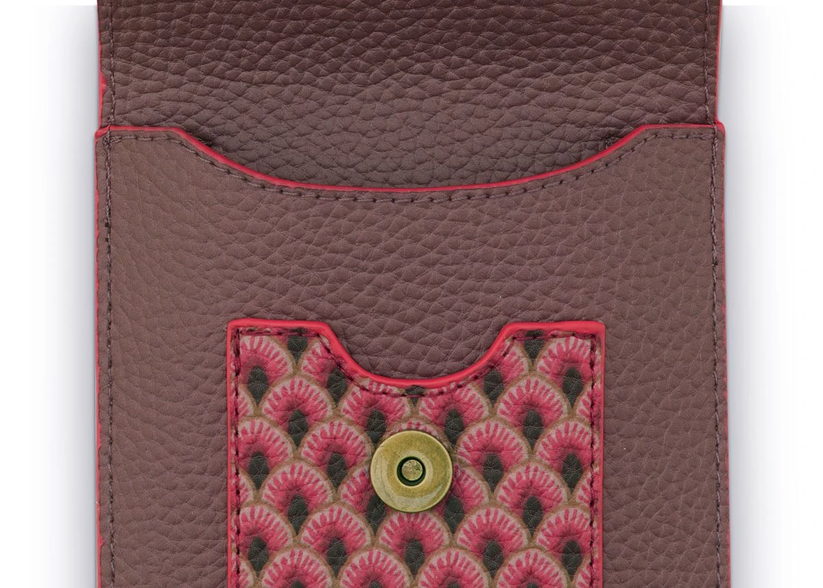 Phone Bag Kyoto Festival Dark Pink/Khaki 5 Phone Bag Kyoto Festival Dark Pink/Khaki - Image 5