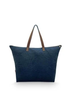 Tote Bag Velvet Quiltey Days Blue -Home Comprehensive-PIP Studio 51.273.337 02
