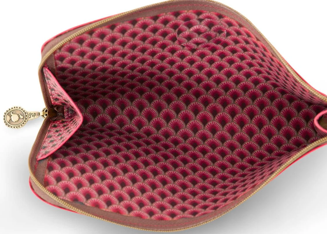 Cosmetic Zipper Pouch Kyoto Festival Dark Pink 4 Cosmetic Zipper Pouch Kyoto Festival Dark Pink - Image 4