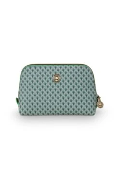Cosmetic Bag Triangle Small Suki Green