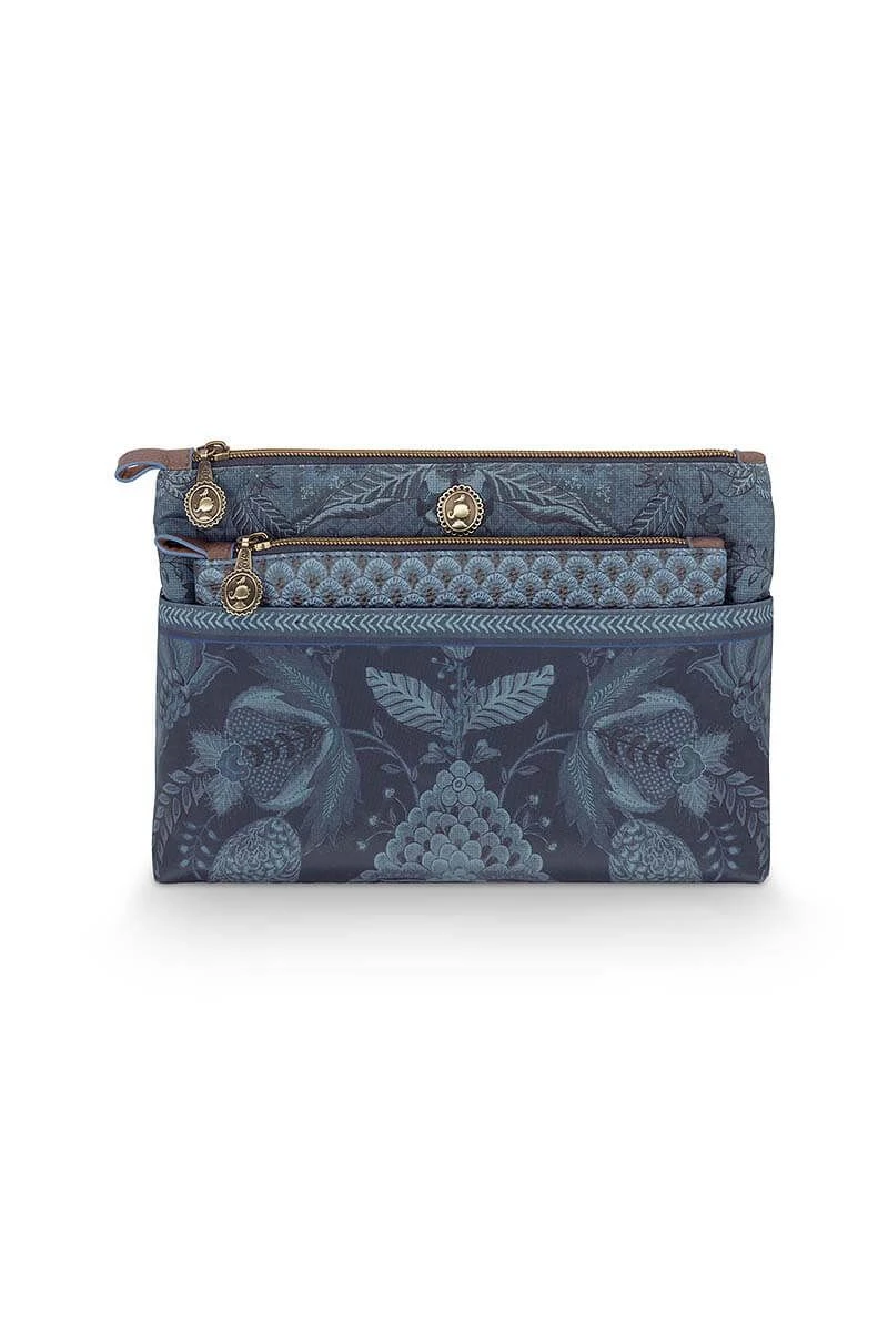 Cosmetic Bag Combi Kyoto Festival Blue 1 Cosmetic Bag Combi Kyoto Festival Blue