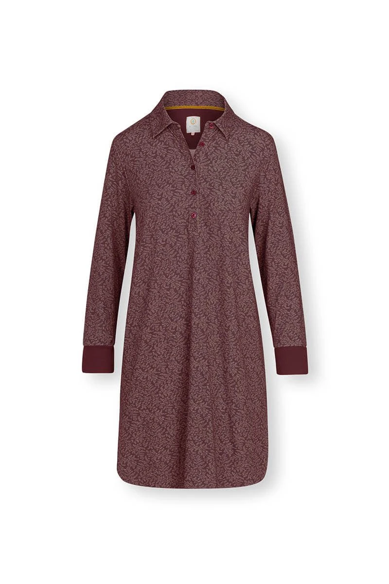 Nightdress Leafy Dots Terra Red 1 Nightdress Leafy Dots Terra Red