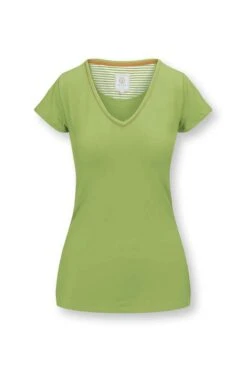 Top Short Sleeve Solid Light Green