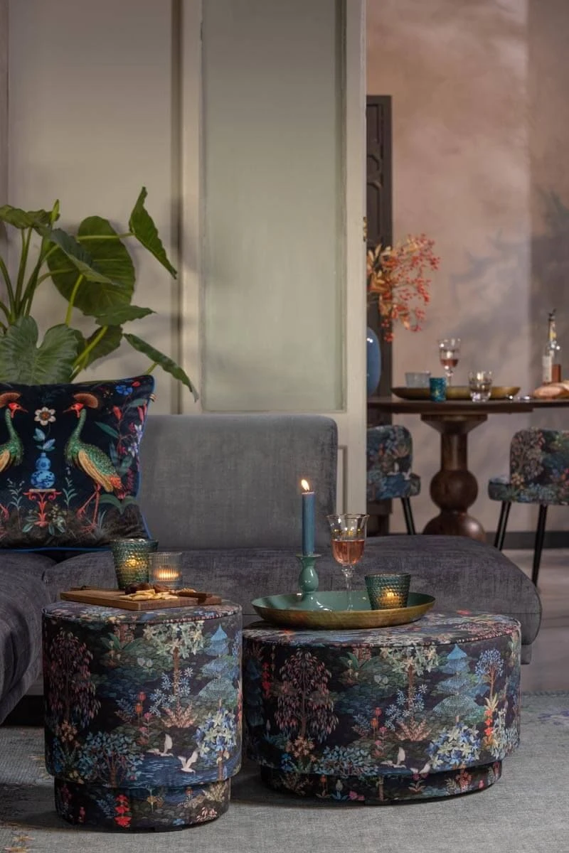 Stool Low Pip Garden Dark Blue 12 Stool Low Pip Garden Dark Blue - Image 12