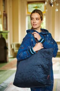 Tote Bag Velvet Quiltey Days Blue -Home Comprehensive-PIP Studio at pip studio dag3 diemen 80960