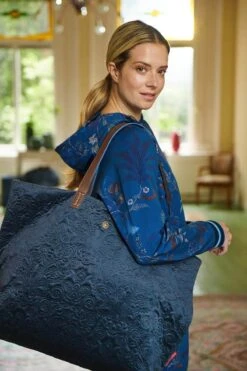 Tote Bag Velvet Quiltey Days Blue -Home Comprehensive-PIP Studio at pip studio dag3 diemen 80974