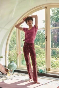 Flared Sport Legging Long Isola Dark Red