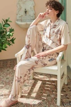 Trousers Long Cece Fiore White