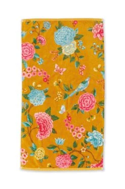 Bath Towel Set/3 Good Evening Yellow 55x100 Cm -Home Comprehensive-PIP Studio bath towel good evening yellow flowers 55x100 pip studio 217797