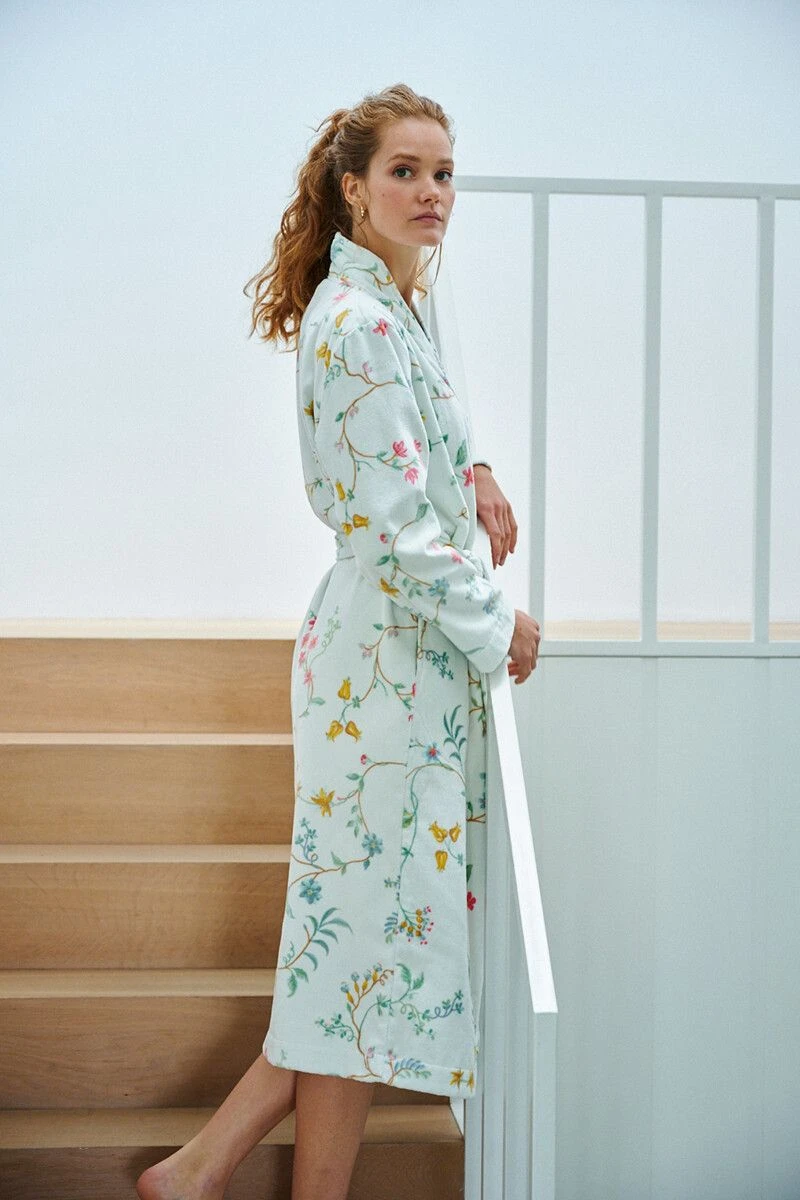 Bathrobe Les Fleurs Bathrobe White 6 Bathrobe Les Fleurs Bathrobe White - Image 6