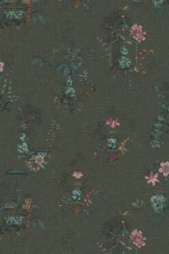 Pip Studio Chinese Porcelain Vinyl Wallpaper Dark Green 7 Pip Studio Chinese Porcelain Vinyl Wallpaper Dark Green -Home Comprehensive-PIP Studio chinese porcelain dark green emboss lr
