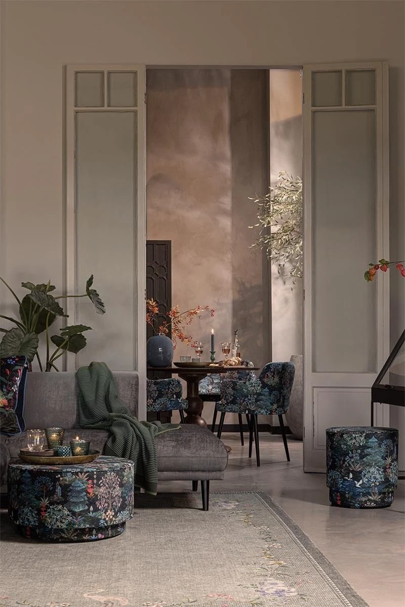 Stool Low Pip Garden Dark Blue 6 Stool Low Pip Garden Dark Blue - Image 6