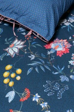 Pillowcase Flower Festival Dark Blue -Home Comprehensive-PIP Studio flower festival dark blue 44 detail 1