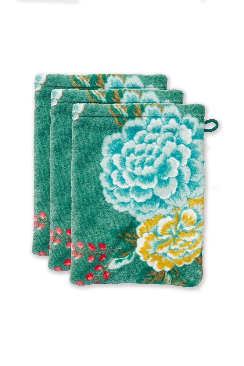 Washcloth Set/3 Good Evening Green 16x22 Cm 1 Washcloth Set/3 Good Evening Green 16x22 Cm