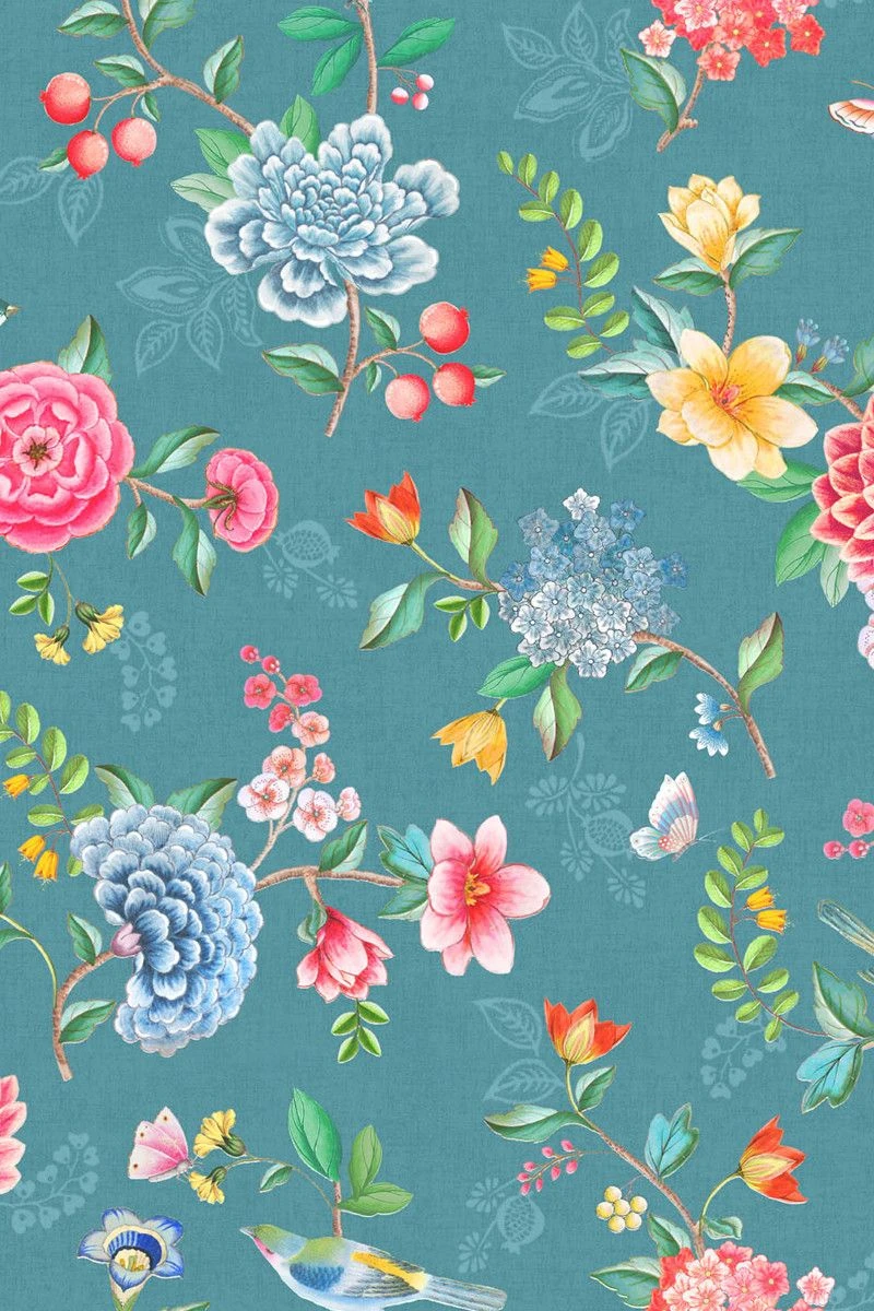 Pip Studio Good Evening Vinyl Wallpaper Petrol 2 Pip Studio Good Evening Vinyl Wallpaper Petrol - Image 2