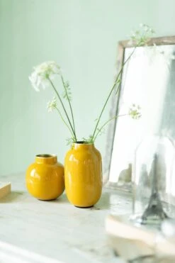 Round Mini Vase Yellow 10 Cm -Home Comprehensive-PIP Studio homedeco overig 31 1 1