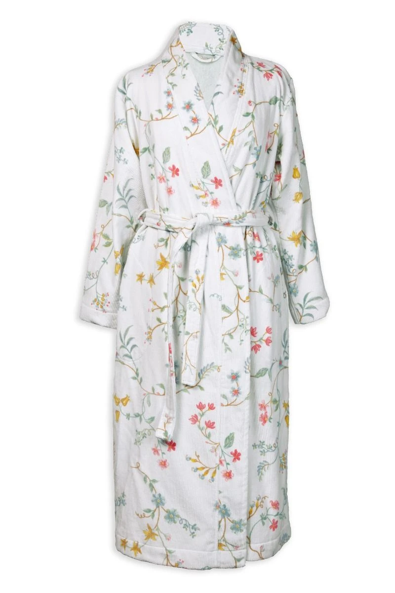 Bathrobe Les Fleurs Bathrobe White 1 Bathrobe Les Fleurs Bathrobe White