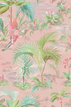 Pip Studio Palm Scene Non-Woven Wallpaper Pink 10 Pip Studio Palm Scene Non-Woven Wallpaper Pink -Home Comprehensive-PIP Studio palm scene pink