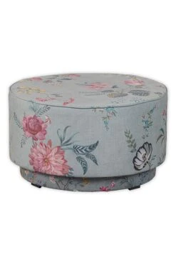Stool Low Fleur Grandeur Green -Home Comprehensive-PIP Studio pip 001 g l 02 vs pip poef fleur grandeur groen large