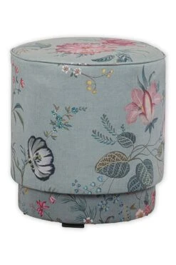 Stool High Fleur Grandeur Green -Home Comprehensive-PIP Studio pip 001 g m 01 vs pip poef fleur grandeur groen medium