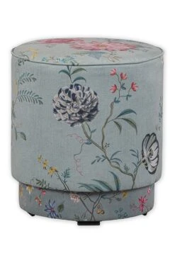 Stool High Fleur Grandeur Green -Home Comprehensive-PIP Studio pip 001 g m 02 vs pip poef fleur grandeur groen medium