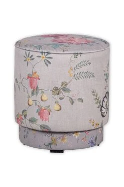 Stool High Fleur Grandeur Khaki 10 Stool High Fleur Grandeur Khaki -Home Comprehensive-PIP Studio pip 001 k m 01 vs pip poef fleur grandeur khaki medium