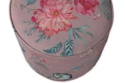 Stool High Fleur Grandeur Pink -Home Comprehensive-PIP Studio pip 001 p m 01 vs pip poef fleur grandeur roze medium detail