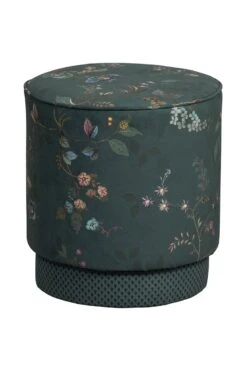 Stool High Kawai Flower Green -Home Comprehensive-PIP Studio pip 005 g m 01 pip poef kawai flower groen medium