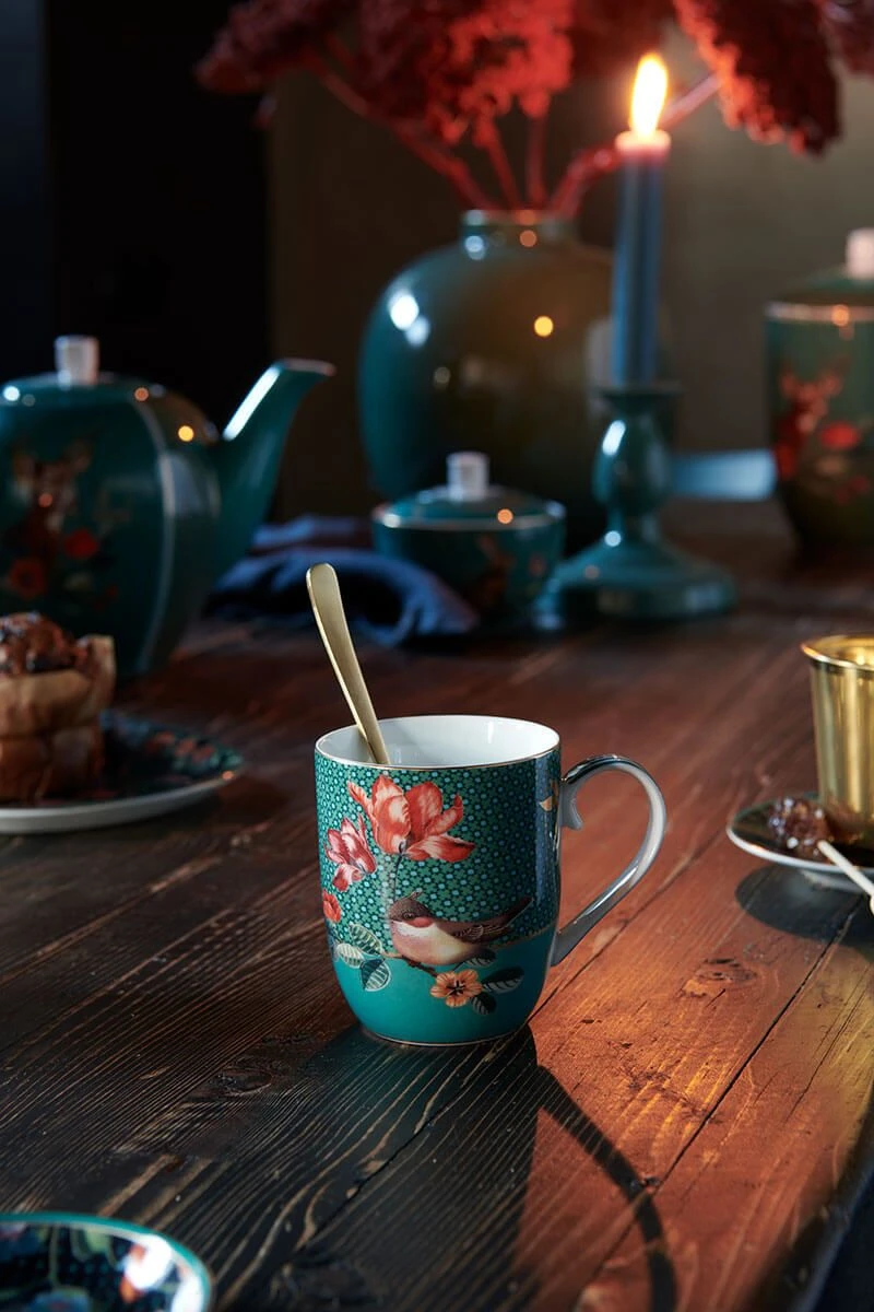 Winter Wonderland Set/2 Mugs Small Green 2 Winter Wonderland Set/2 Mugs Small Green - Image 2